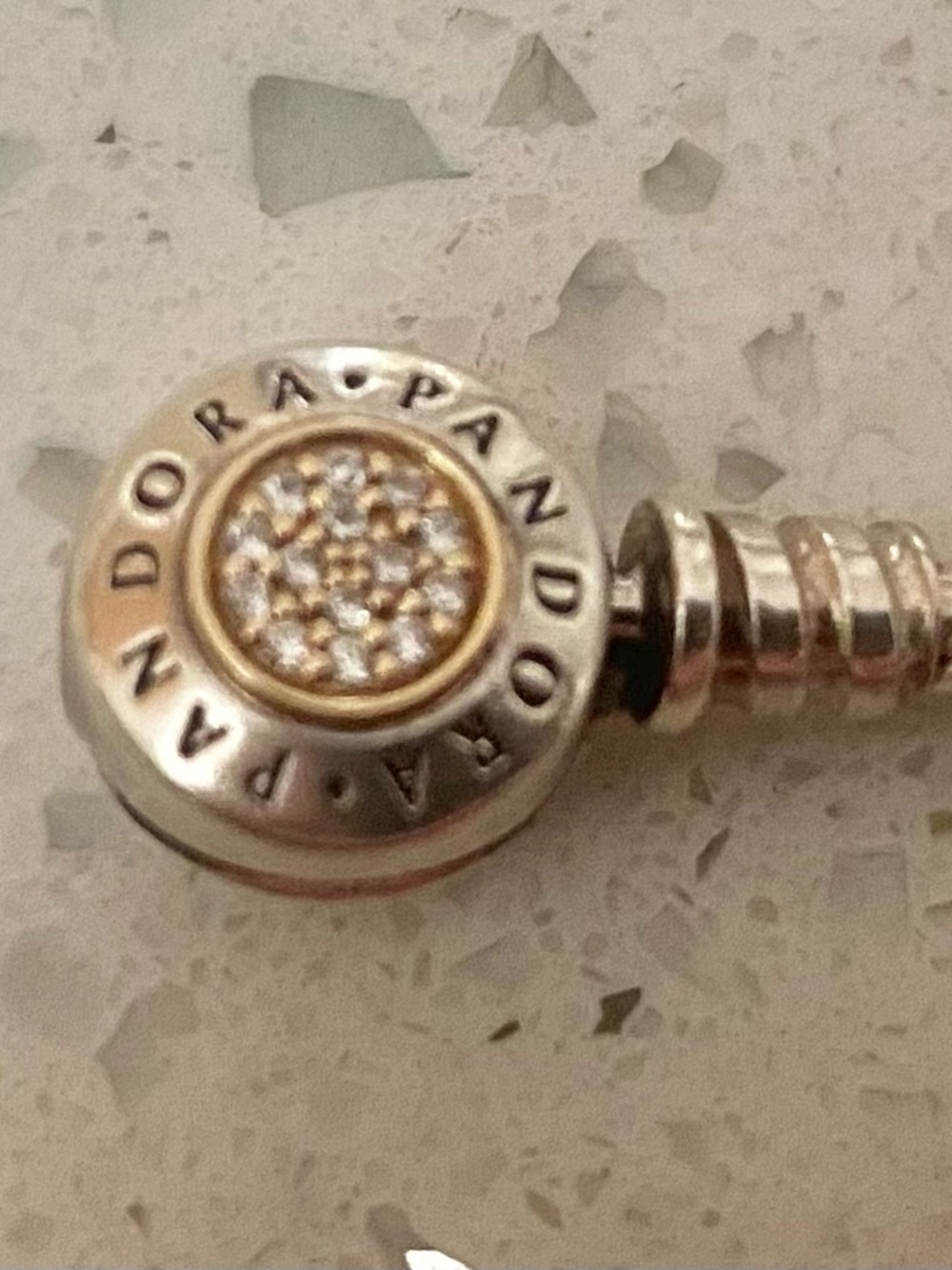 Pandora Two-Tone Pave Snake Bracelet
